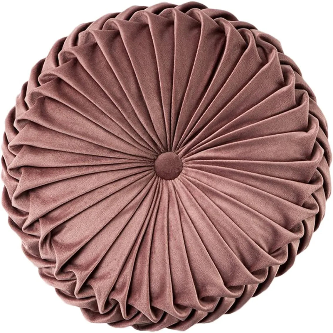 Pleated Velvet Round Cushion