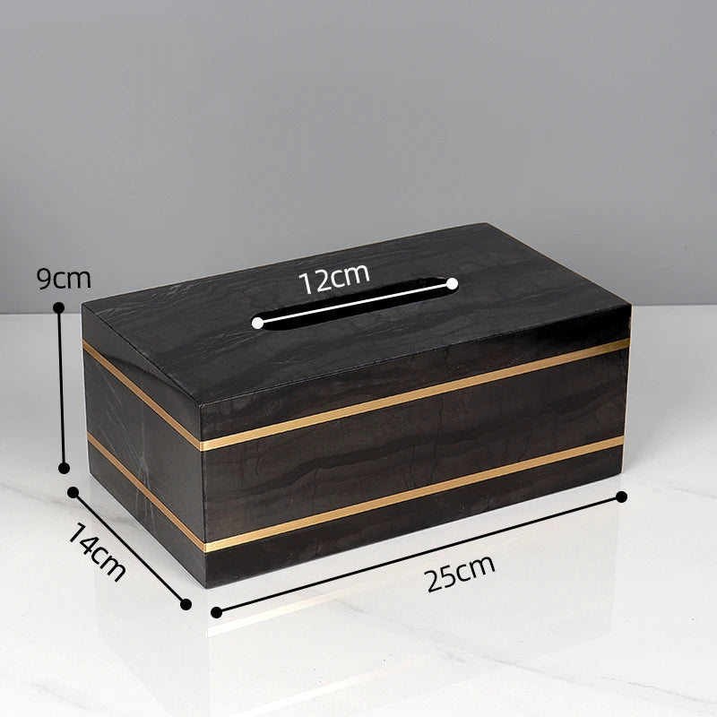 Tree Black Natural Marble Bathroom Set