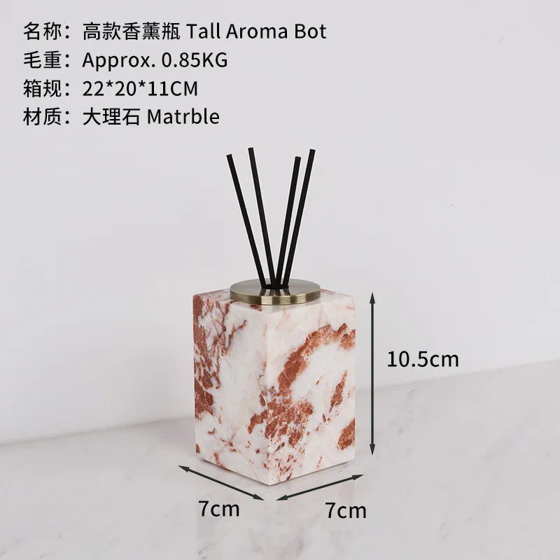 Coral Red Marble Bath Set