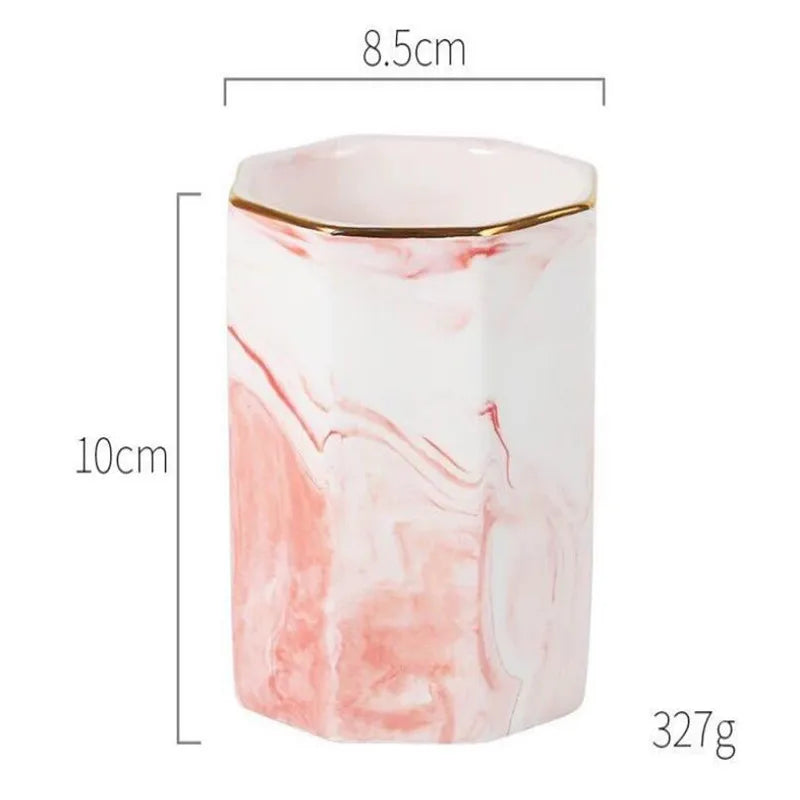 Marble Brush Cup