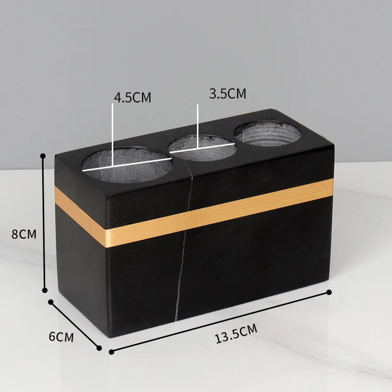 Nero Marquina Natural Marble Bathroom Set