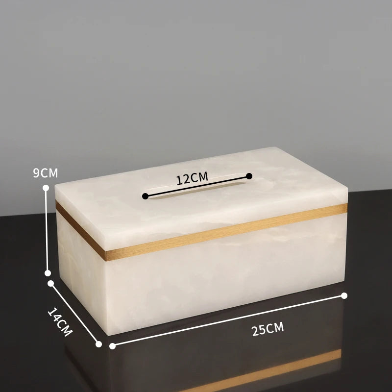 Natural Marble Napkin Tissue Box