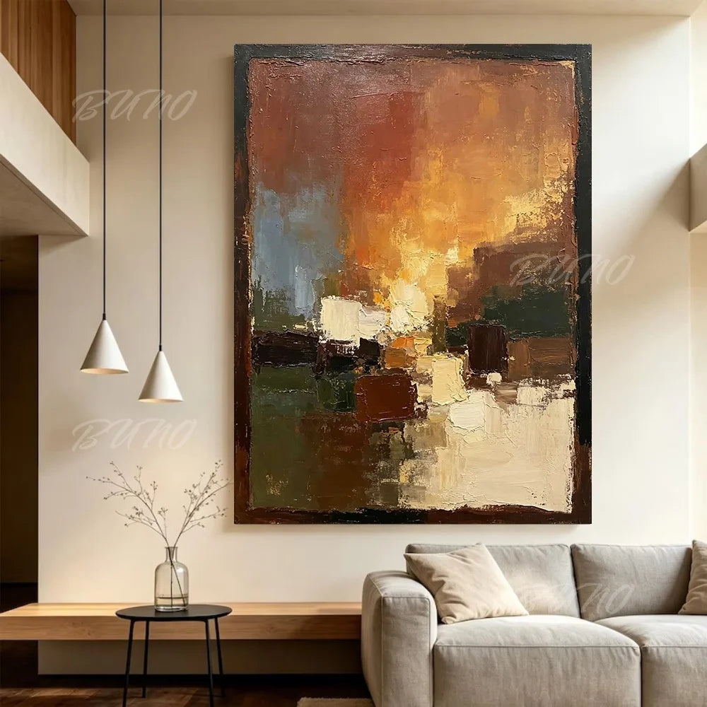 Modern City Textured Art