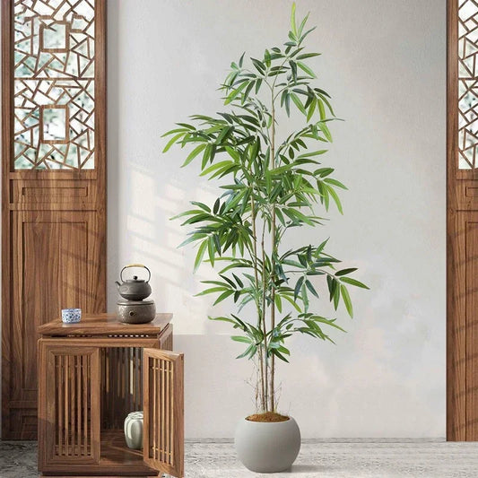 Faux Bamboo Leaf Tree