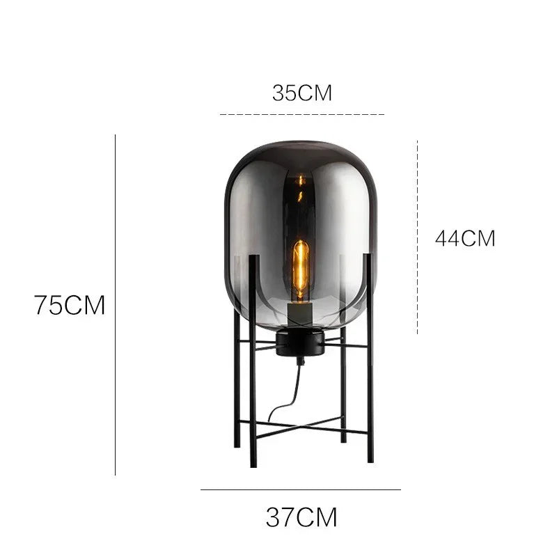 Industrial Style Smoke Gray Glass