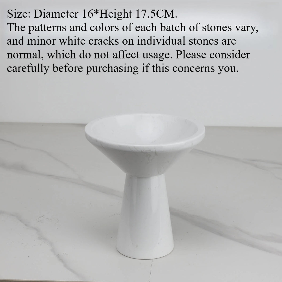 Footed Marble Fruit Stand