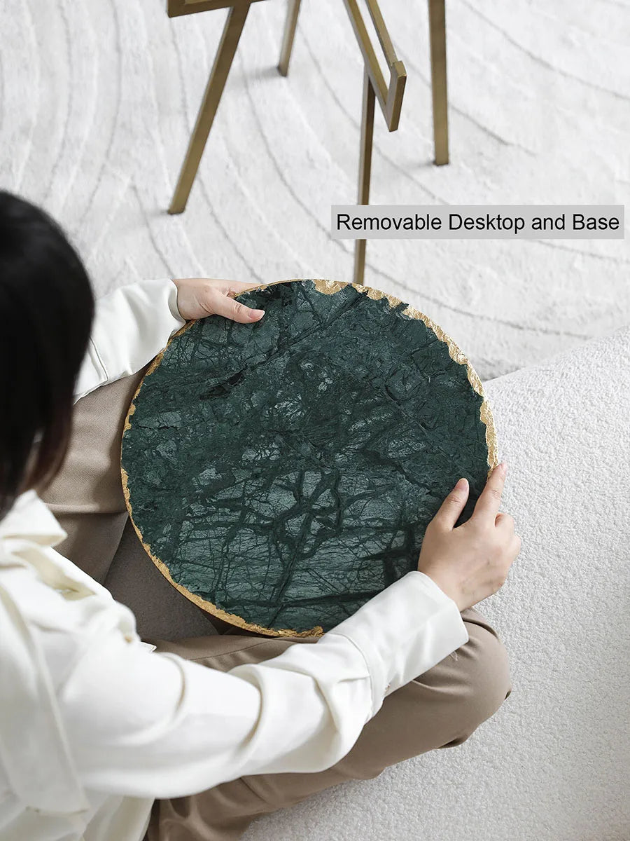 Round Marble End Table