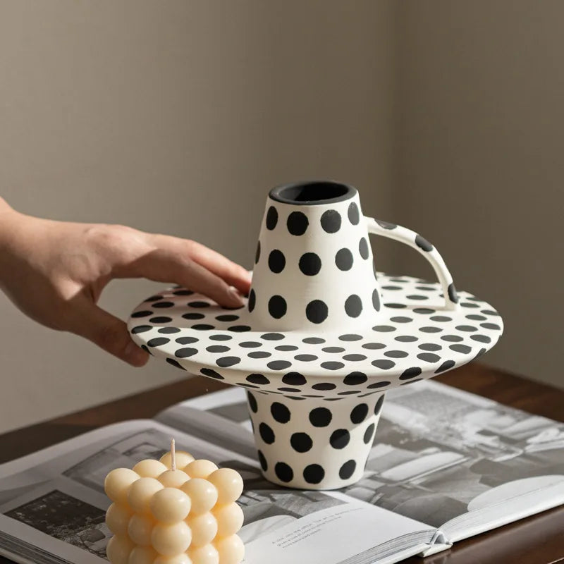 Striped Ceramic Vase