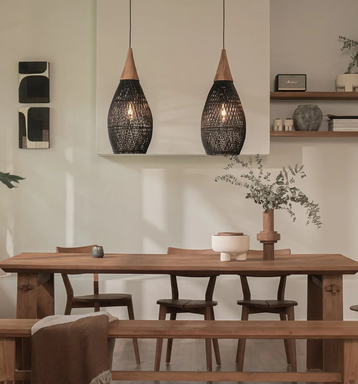 Southeast Asian Rattan Lamps Handmade Pendant