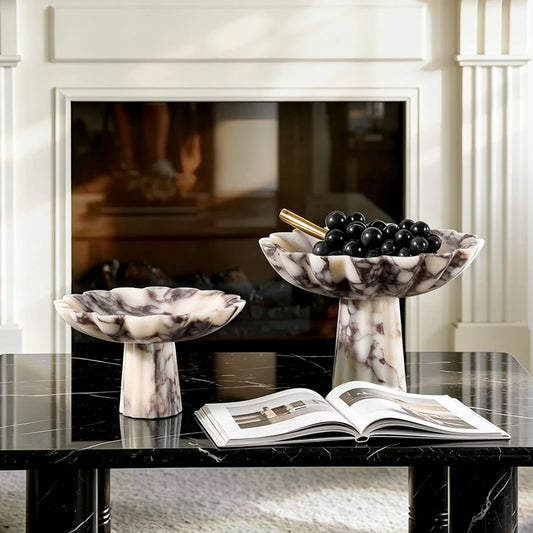 Calacatta Viola Footed Bowl