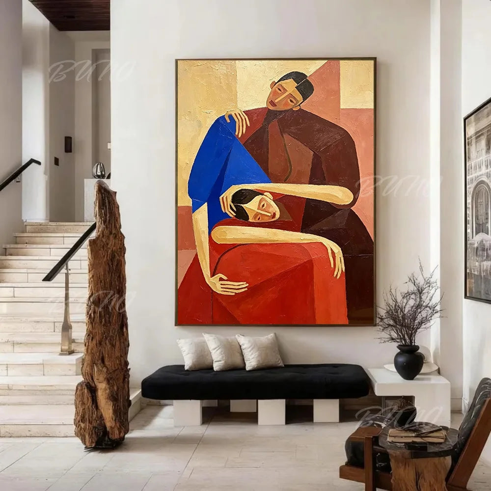 Art Deco Cubist Figure Art