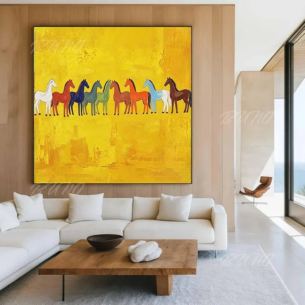 Whimsical Horses Painting