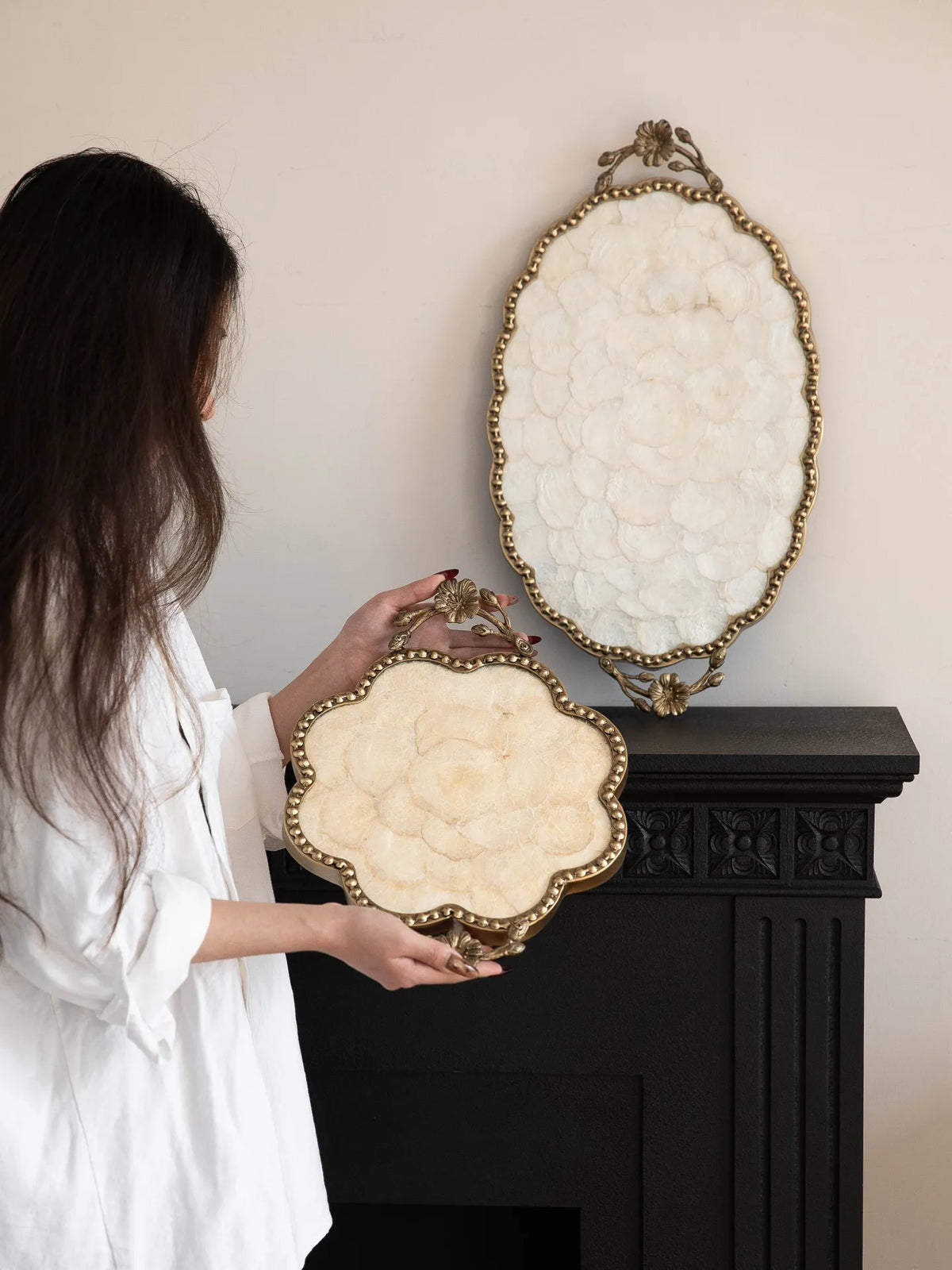 Mother of Pearl Flower Tray