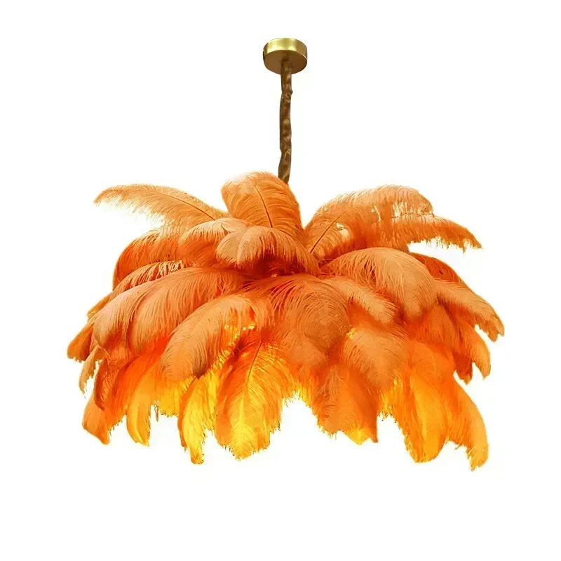 LED Nordic Feather Chandelier Modern