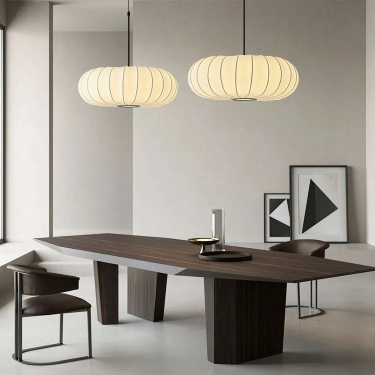 Silk Pumpkin Pendant Lamp