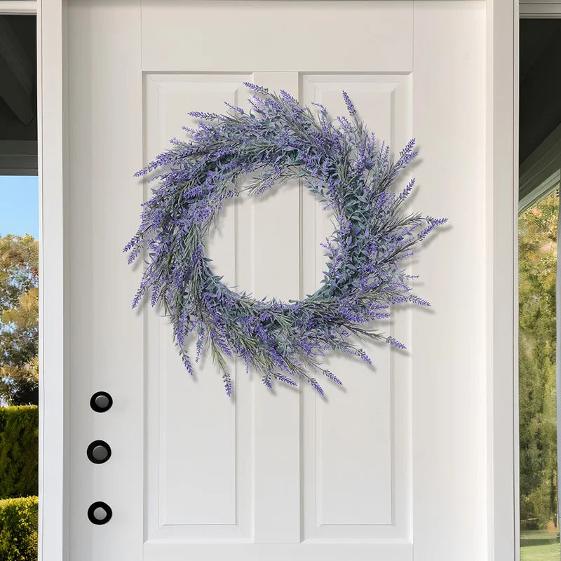 Artificial Lavender Wreath