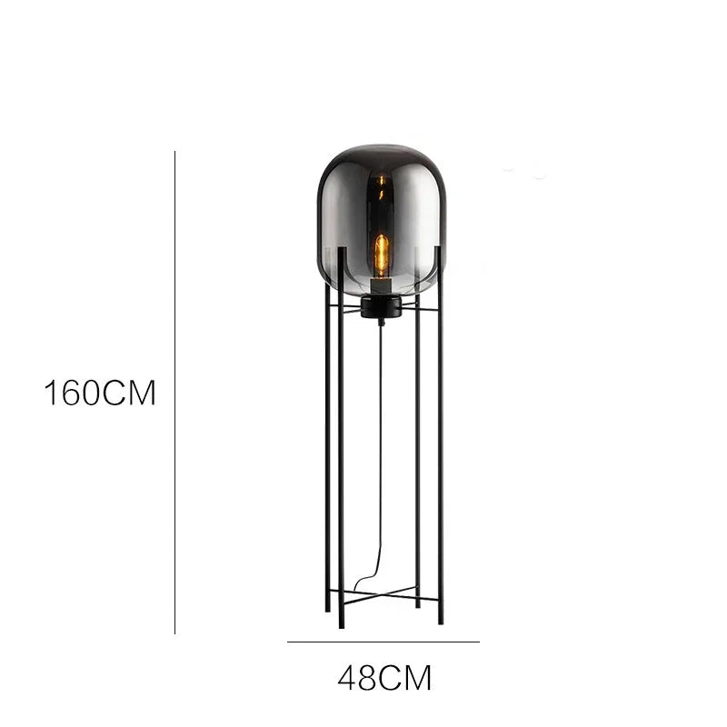 Industrial Style Smoke Gray Glass