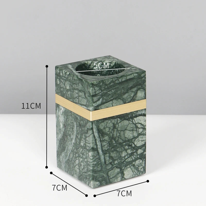 Indian Green Natural Marble Bathroom Set