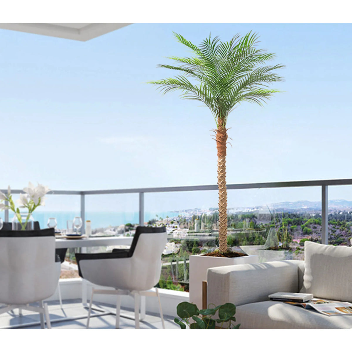 Faux Palm Tree Artificial Golden