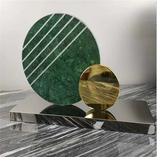 Marble and Metal Ring Sculpture