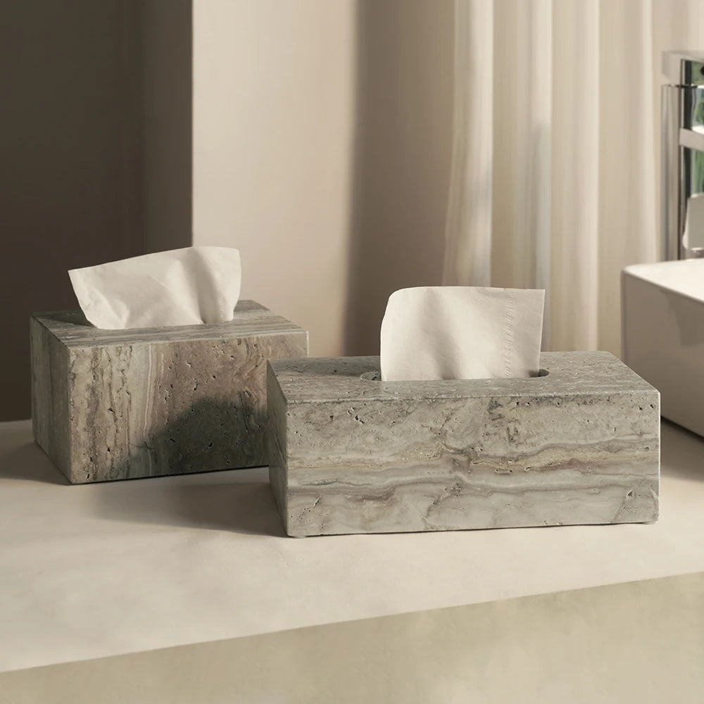 Natural Marble Tissue Box Decorative