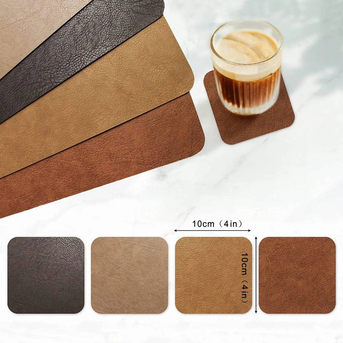 Square Cowhide Placemat Set