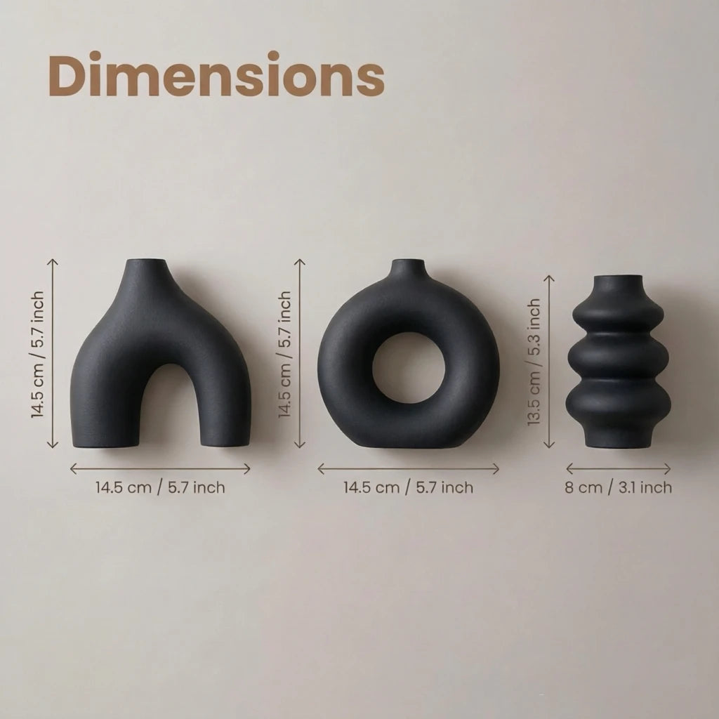Wabi Sabi 3D Vase Trio