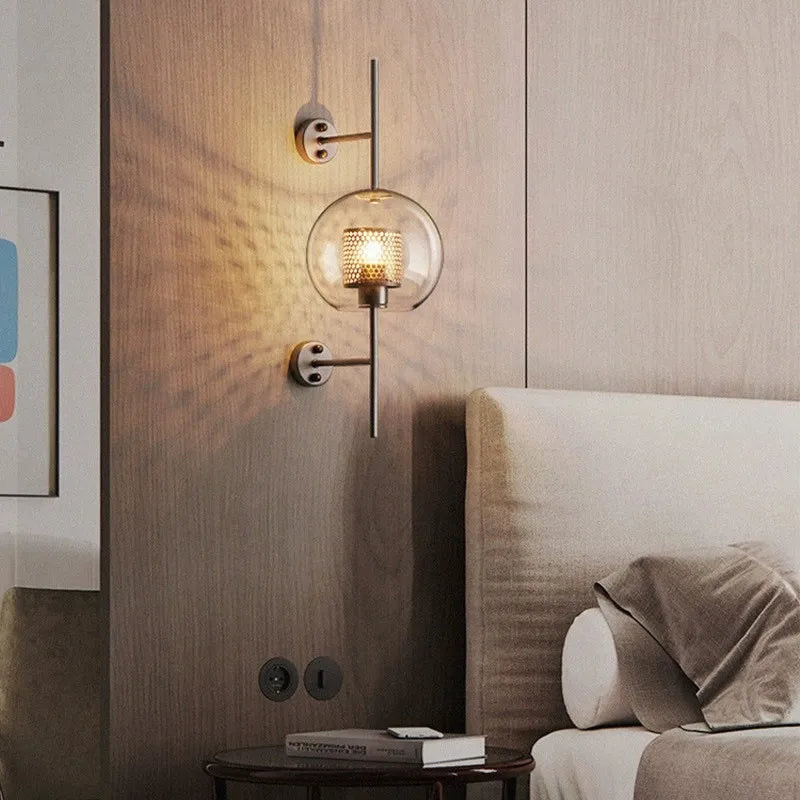 Glass Globe Bedside Sconce