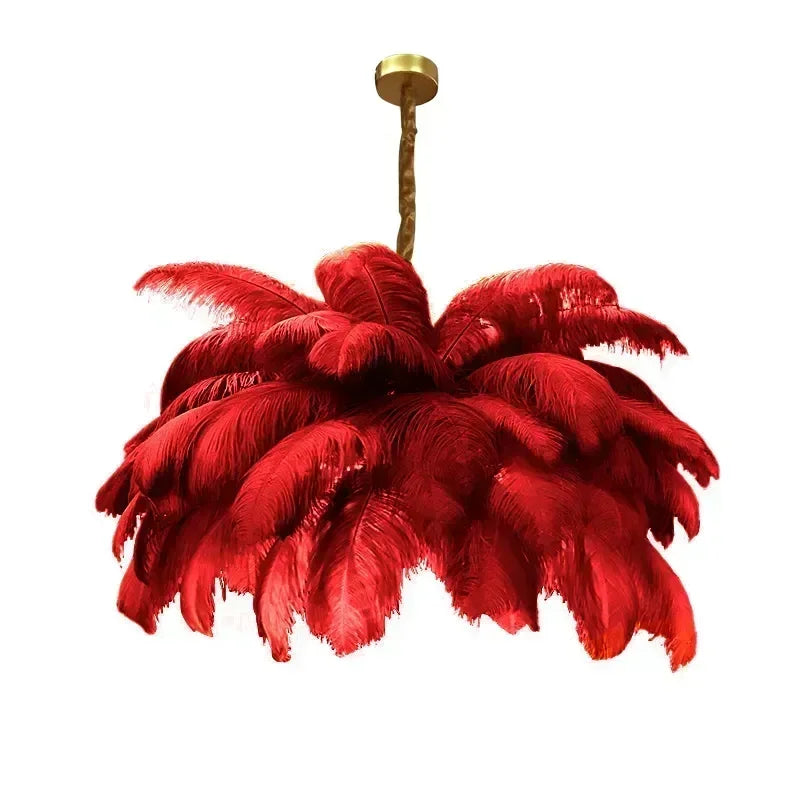 LED Nordic Feather Chandelier Modern