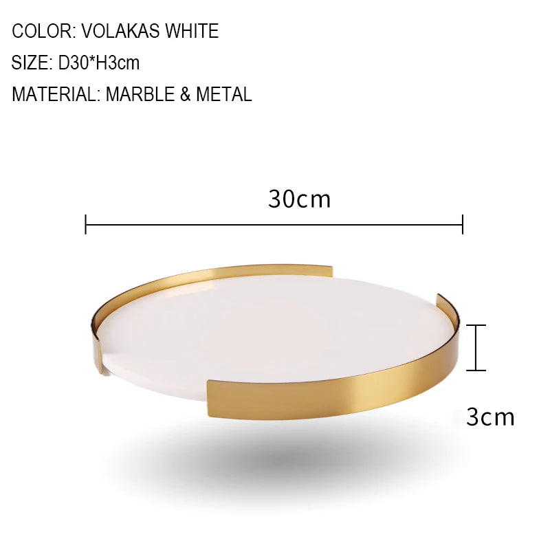 Scandinavian Decorative Natural Marble Tray