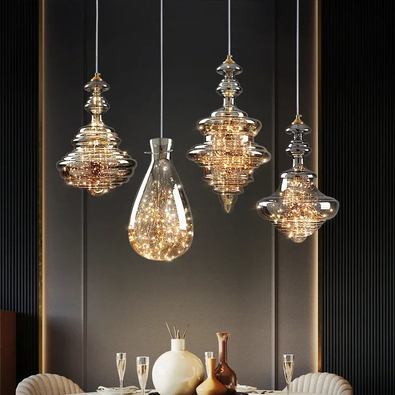 Designer Raindrop Crystal Pendant Light