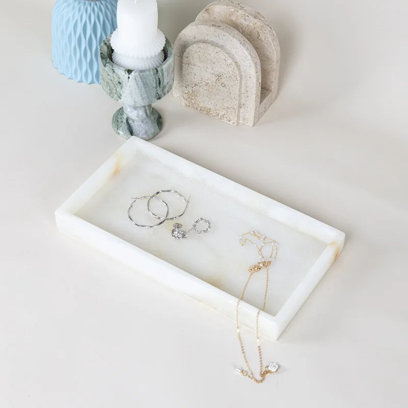 Square Marble Jewellery Tray