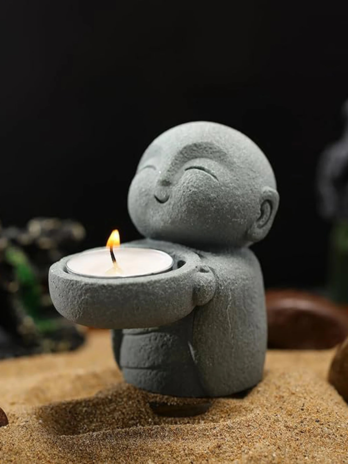 Little Monk Candle Holder