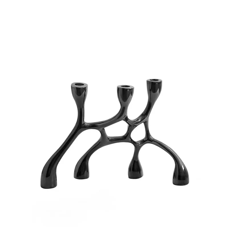 Silver Resin Candlestick