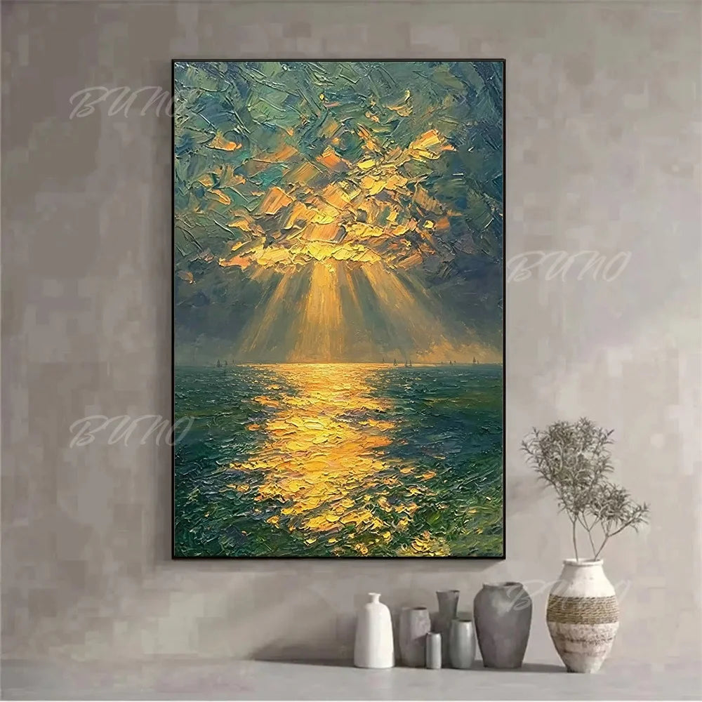 Sunset Sailboat Painting