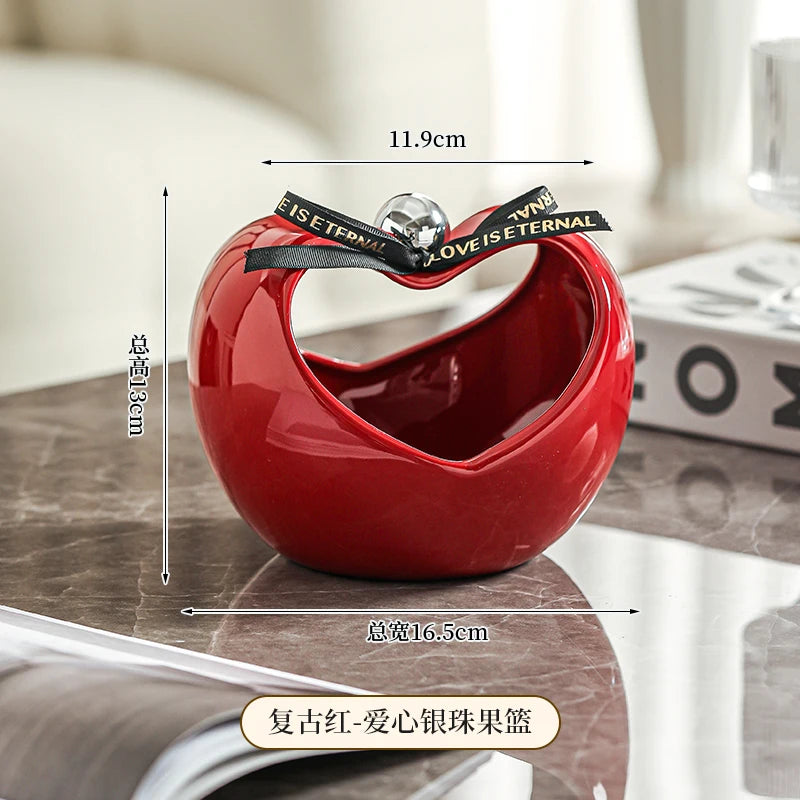 Three-dimensional Apple Ceramic Storage Tray