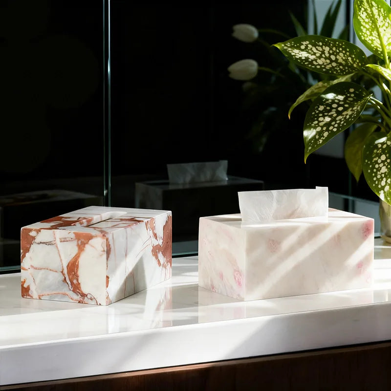 Minimalist Marble Tissue Box