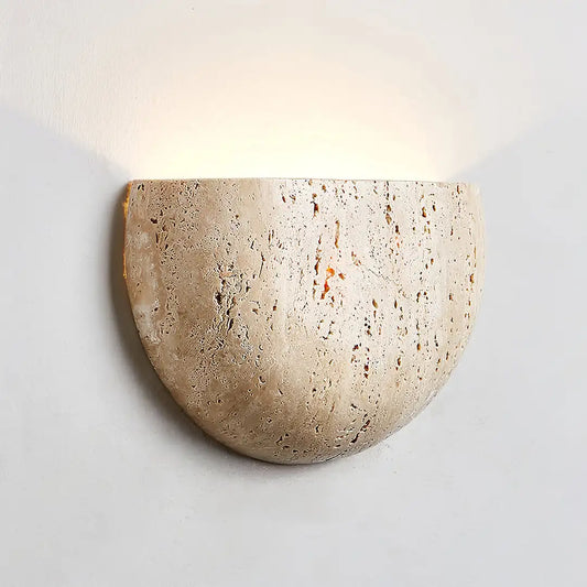 Japanese Yellow Travertine LED Wall Light