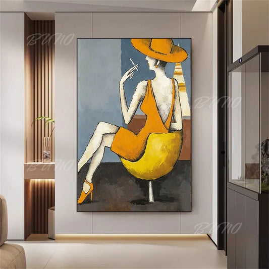 Textured Fashion Figure Art