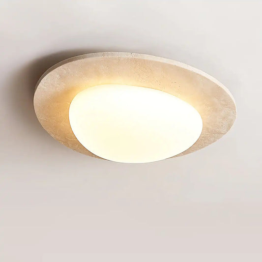 Wabi Sabi Yellow Travertine Ceiling Light