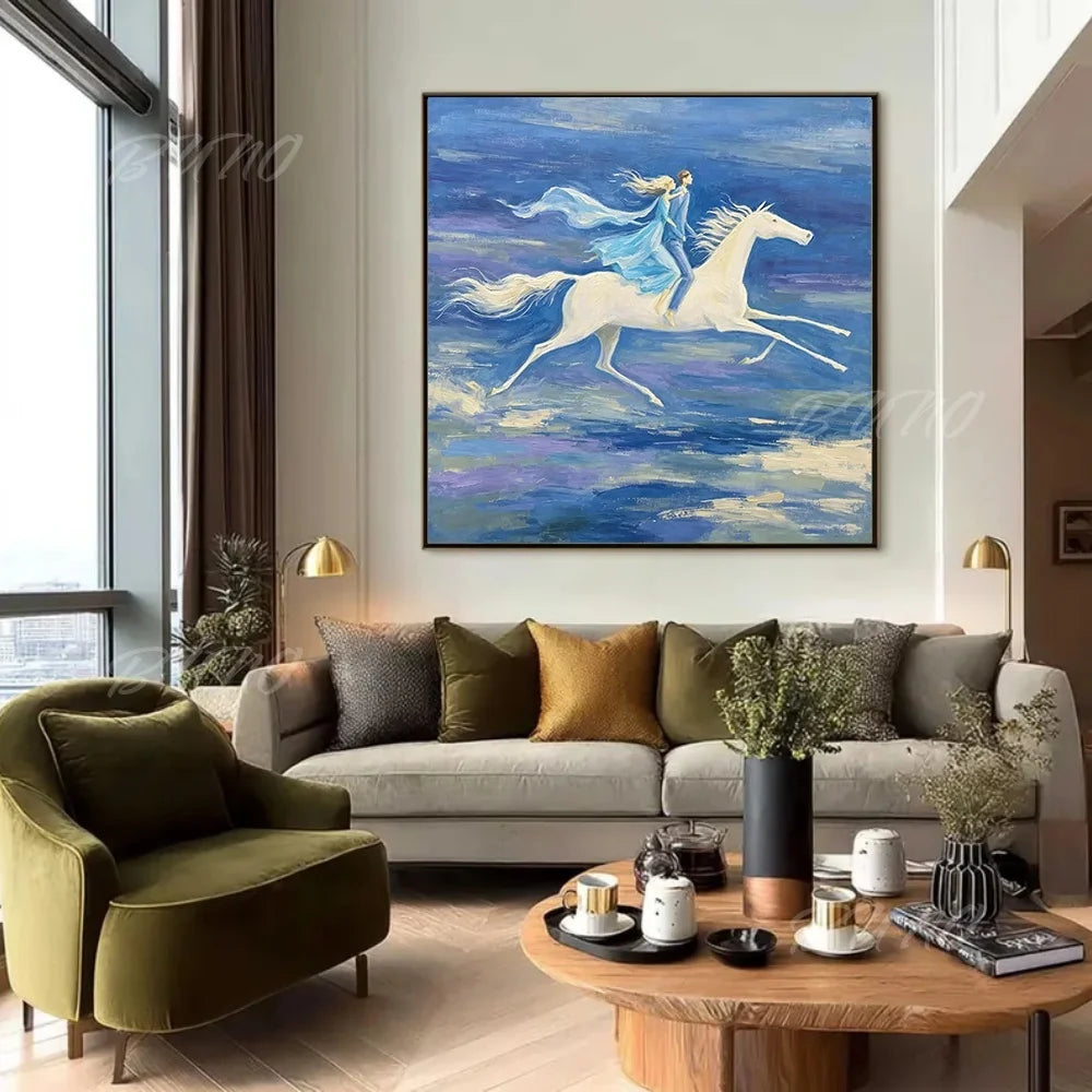 Dreamy Blue Impressionist Art