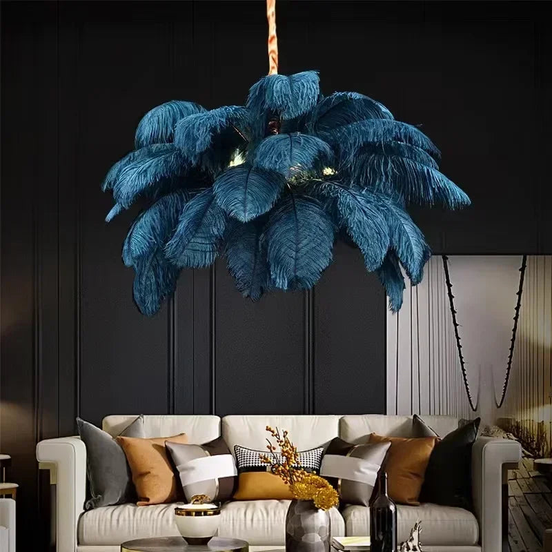 LED Nordic Feather Chandelier Modern