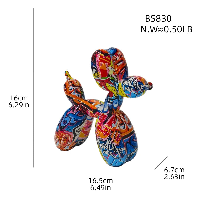 Balloon Dog Resin Sculpture