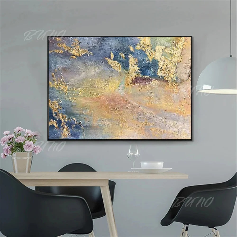 Gold Foil Impasto Painting