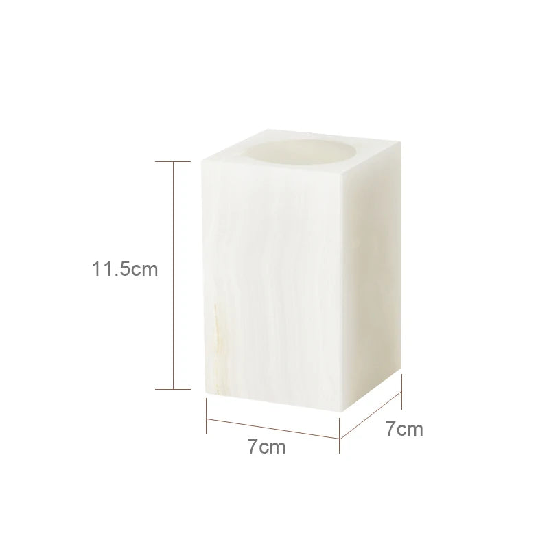 White Onyx Marble Bath Trio