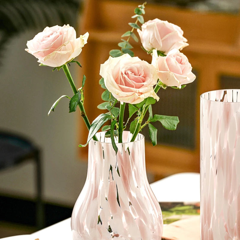 Pink Leopard Glass Vase