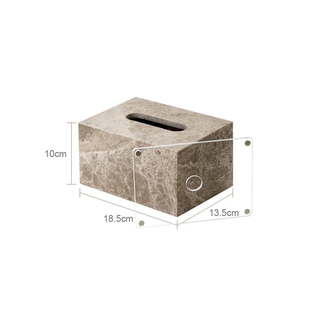 Natural Marble Tissue Box Decorative