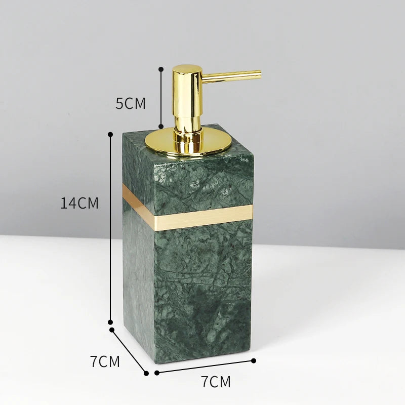 Indian Green Natural Marble Bathroom Set