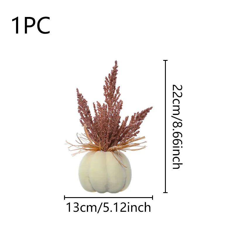 Wheat and Pumpkin Decor