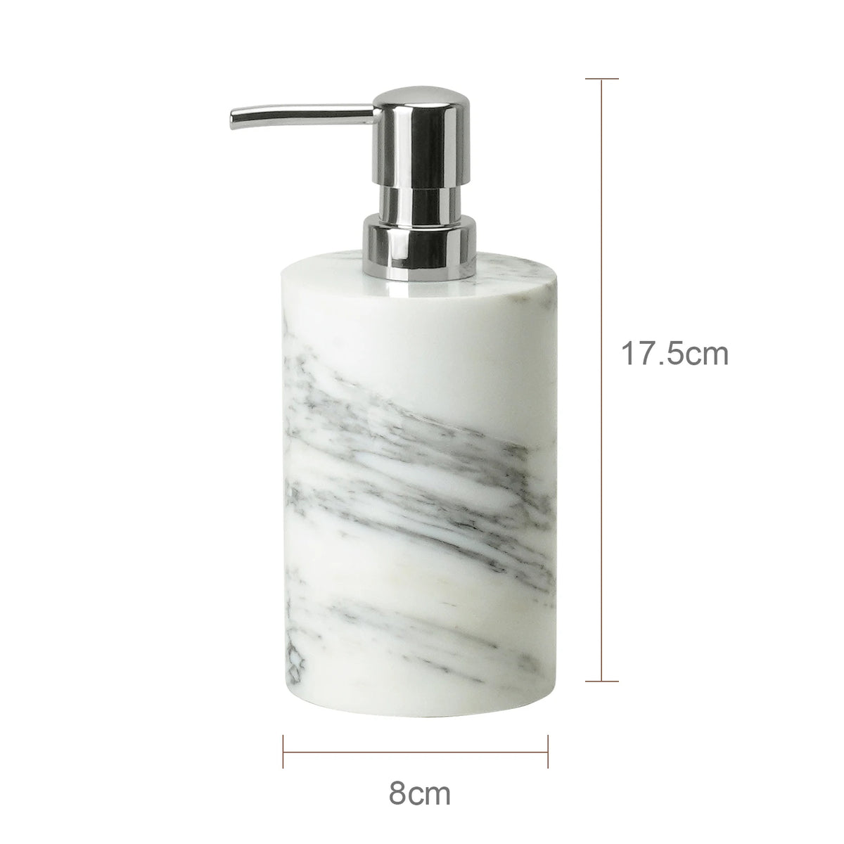White Arabescato Natural Marble Bathroom Set
